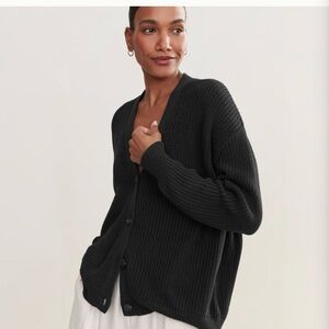 Jenni Kayne Black Cocoon Cotton Sweater